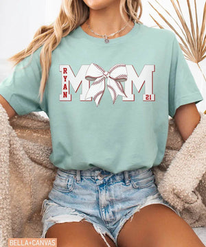 Custom Baseball T-Shirt – Personalized Player Name & Number Tee - Woven Mama