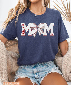 Custom Baseball T-Shirt – Personalized Player Name & Number Tee - Woven Mama