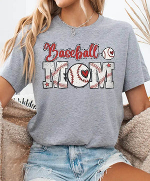 Baseball Mom T-Shirt or Sweatshirt – Cute Game Day Outfit for Sports Moms - Woven Mama