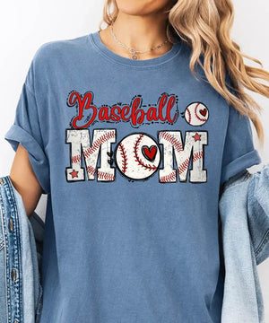 Baseball Mom T-Shirt or Sweatshirt – Cute Game Day Outfit for Sports Moms - Woven Mama