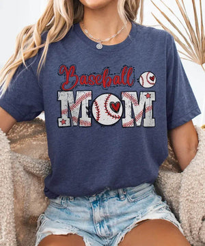 Baseball Mom T-Shirt or Sweatshirt – Cute Game Day Outfit for Sports Moms - Woven Mama