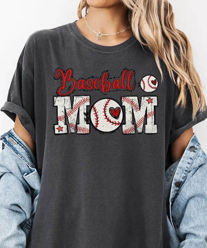 Baseball Mom T-Shirt or Sweatshirt – Cute Game Day Outfit for Sports Moms - Woven Mama