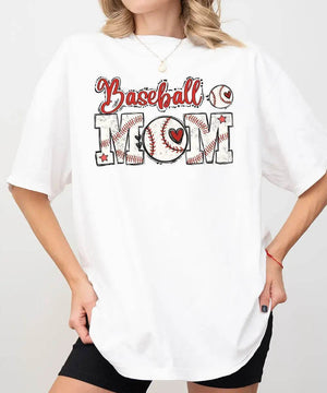 Baseball Mom T-Shirt or Sweatshirt – Cute Game Day Outfit for Sports Moms - Woven Mama