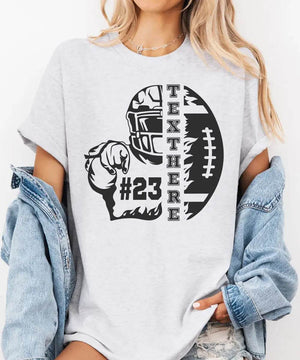 Custom Game Day Shirt with Text & Player Number – Personalized Team Tee or Sweatshirt - Woven Mama