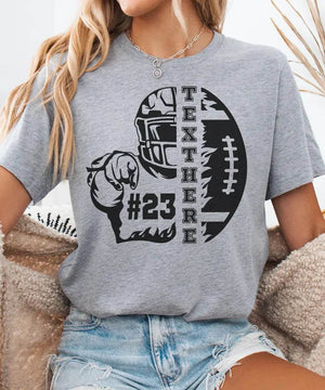 Custom Game Day Shirt with Text & Player Number – Personalized Team Tee or Sweatshirt - Woven Mama