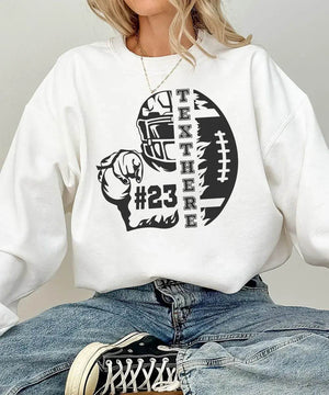 Custom Game Day Shirt with Text & Player Number – Personalized Team Tee or Sweatshirt - Woven Mama