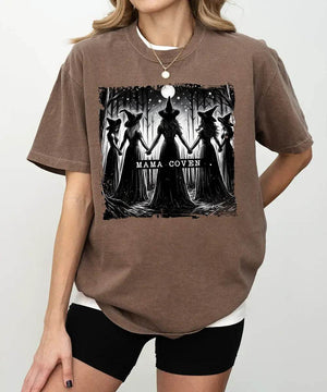 Mama Coven Halloween Comfort Colors T-Shirt or Crewneck Sweatshirt – Witchy Mom Shirt - Woven Mama