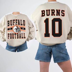 Custom Football T-Shirt or Sweatshirt – Personalized Team Name, Year, Player Name & Number - Woven Mama