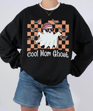 Cool Mom Ghost Halloween Comfort Colors T-Shirt or Sweatshirt – Funny Spooky Season Shirt - Woven Mama