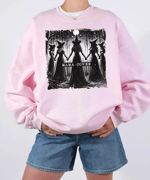 Mama Coven Halloween Comfort Colors T-Shirt or Crewneck Sweatshirt – Witchy Mom Shirt - Woven Mama