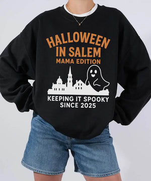 Halloween in Salem Mama Edition Comfort ColorsĀ® T-Shirt or Crewneck Sweatshirt - Woven Mama