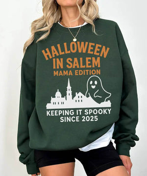 Halloween in Salem Mama Edition Comfort ColorsĀ® T-Shirt or Crewneck Sweatshirt - Woven Mama