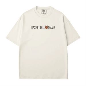 Basketball Mama T-Shirt – Minimalist Sports Mom Tee - Woven Mama