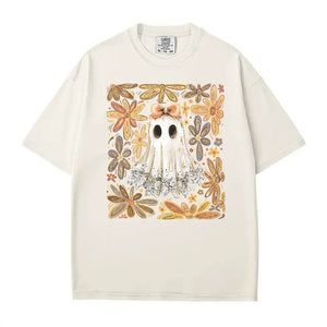 Floral Ghost Mama Halloween Comfort Colors T-Shirt or Sweatshirt – Retro Fall Spooky Season Shirt - Woven Mama