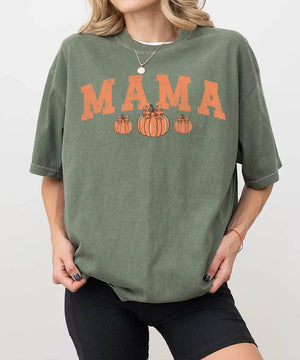 Pumpkin MAMA Halloween Comfort Colors T-Shirt or Crewneck Sweatshirt - Woven Mama