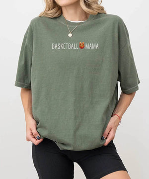 Basketball Mama T-Shirt – Minimalist Sports Mom Tee - Woven Mama