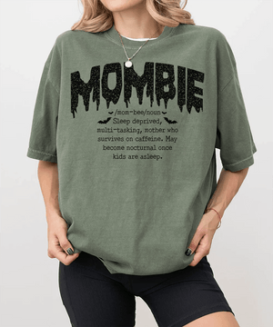 Mombie Comfort Colors® T-Shirt or Crewneck Sweatshirt – Funny Mom Halloween Shirt - Woven Mama