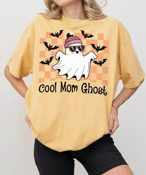 Cool Mom Ghost Halloween Comfort Colors T-Shirt or Sweatshirt – Funny Spooky Season Shirt - Woven Mama