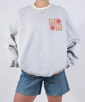 Mama Cookie Floral Shirt – Pocket Print Floral Mama Comfort Colors® Tee or Sweatshirt - Woven Mama