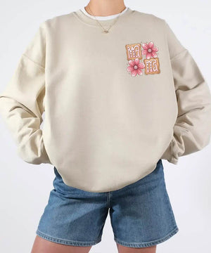 Mama Cookie Floral Shirt – Pocket Print Floral Mama Comfort Colors® Tee or Sweatshirt - Woven Mama