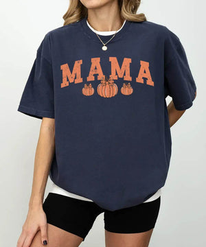 Pumpkin MAMA Halloween Comfort Colors T-Shirt or Crewneck Sweatshirt - Woven Mama