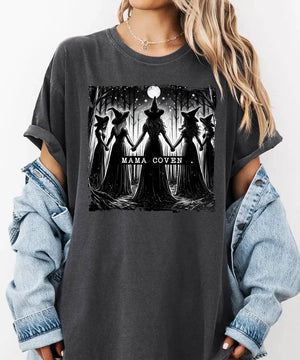 Mama Coven Halloween Comfort Colors T-Shirt or Crewneck Sweatshirt – Witchy Mom Shirt - Woven Mama