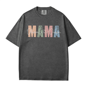 Custom Mama Comfort Colors® T-Shirt – Personalized with Kids’ Names - Woven Mama