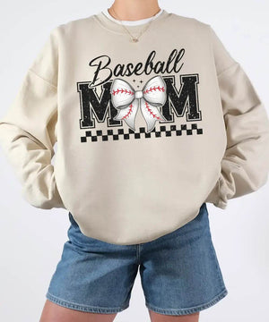 Retro Baseball Mom T-Shirt or Sweatshirt – Vintage Style Mom Game Day Outfit - Woven Mama