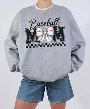 Retro Baseball Mom T-Shirt or Sweatshirt – Vintage Style Mom Game Day Outfit - Woven Mama