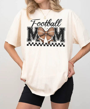 Retro Football Mom Coquette Shirt – Cute Game Day Tee or Sweatshirt - Woven Mama