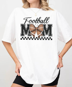 Retro Football Mom Coquette Shirt – Cute Game Day Tee or Sweatshirt - Woven Mama