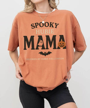 Spooky Hubie Mama Halloween Comfort Colors® T-Shirt or Crewneck Sweatshirt - Woven Mama