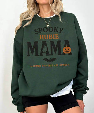 Spooky Hubie Mama Halloween Comfort Colors® T-Shirt or Crewneck Sweatshirt - Woven Mama