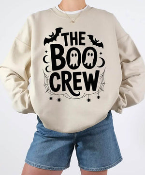 The Boo Crew Comfort Colors® T-Shirt or Crewneck Sweatshirt – Halloween Ghosts Matching Family Shirt - Woven Mama