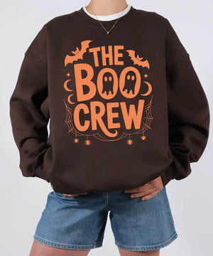 The Boo Crew Comfort Colors® T-Shirt or Crewneck Sweatshirt – Halloween Ghosts Matching Family Shirt - Woven Mama