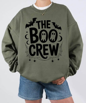 The Boo Crew Comfort Colors® T-Shirt or Crewneck Sweatshirt – Halloween Ghosts Matching Family Shirt - Woven Mama
