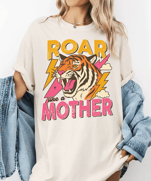Roar Like a Mother Comfort Colors® T-Shirt - Woven Mama