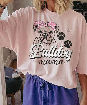 Bulldog Mama Shirt – Cute Dog Mom Comfort Colors® Tee or Sweatshirt - Woven Mama