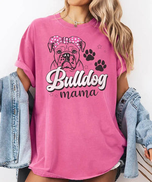 Bulldog Mama Shirt – Cute Dog Mom Comfort Colors® Tee or Sweatshirt - Woven Mama