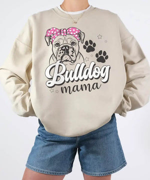 Bulldog Mama Shirt – Cute Dog Mom Comfort Colors® Tee or Sweatshirt - Woven Mama