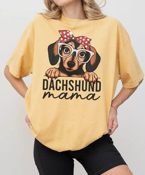 Dachshund Mama Shirt – Cute Dog Mom Comfort Colors® Tee or Sweatshirt - Woven Mama