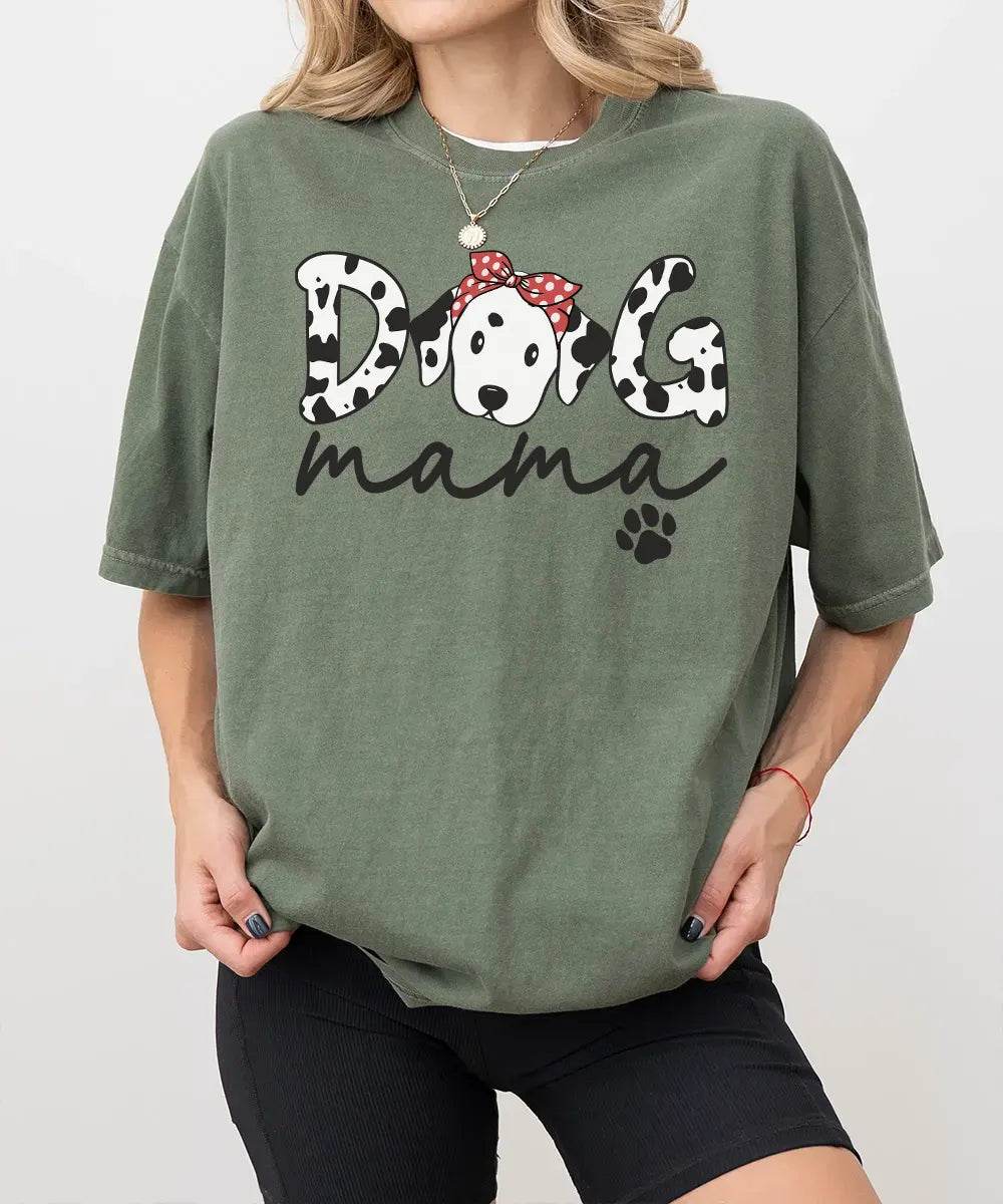 Dog Mama Dalmatian Shirt – Cute Dog Mom Comfort Colors® Tee or Sweatshirt - Woven Mama