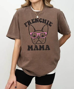 Frenchie Mama Shirt – Cute French Bulldog Dog Mom Comfort Colors® Tee or Sweatshirt - Woven Mama