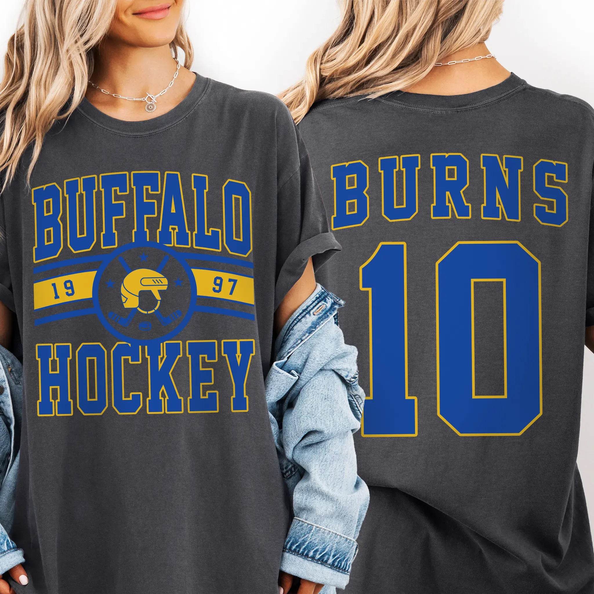 Custom Hockey T-Shirt or Sweatshirt – Personalized Team Name, Year, Player Name & Number - Woven Mama
