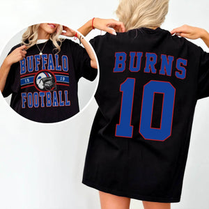Custom Football T-Shirt or Sweatshirt – Personalized Team Name, Year, Player Name & Number - Woven Mama