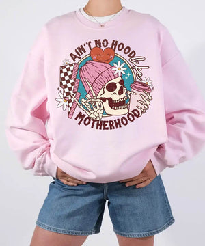 Ain’t No Hood Like Motherhood – Retro Skeleton Mom Tee & Sweatshirt - Woven Mama