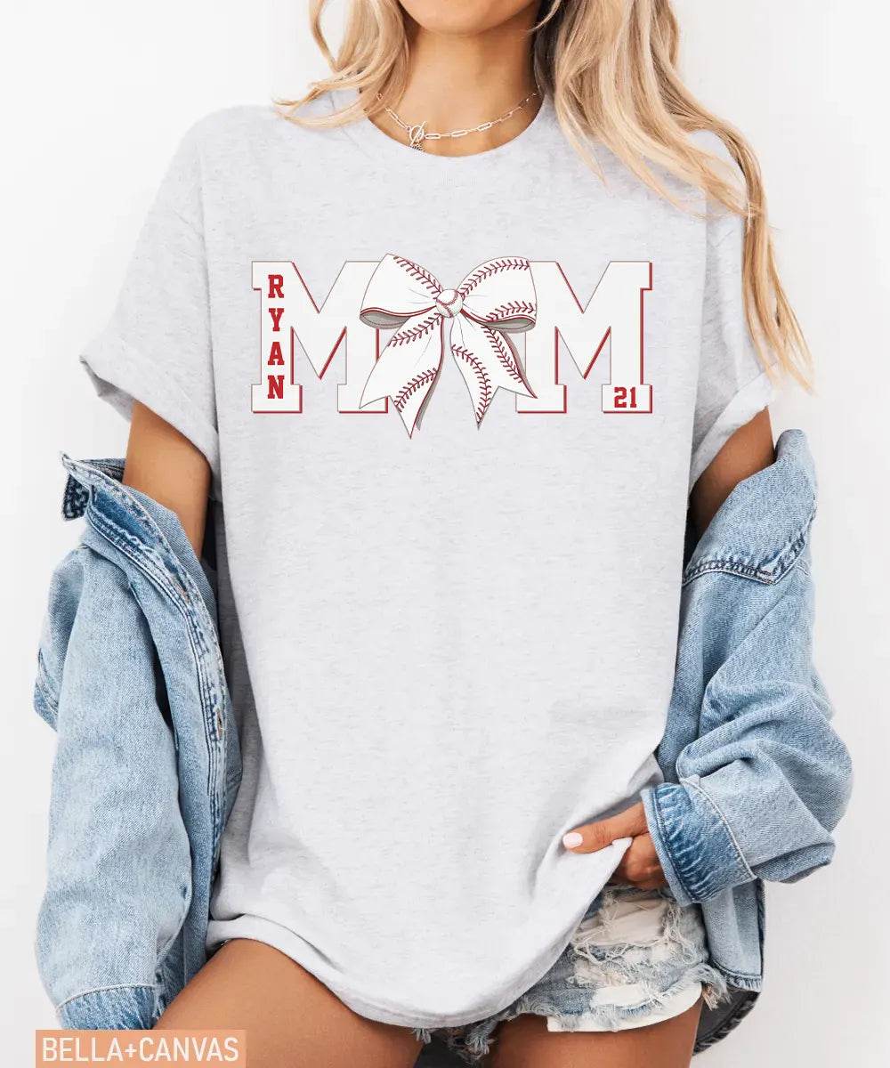 Custom Baseball T-Shirt – Personalized Player Name & Number Tee - Woven Mama