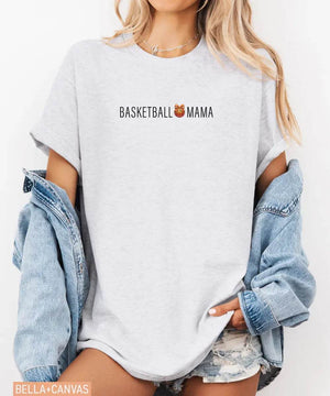 Basketball Mama T-Shirt – Minimalist Sports Mom Tee - Woven Mama