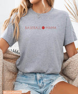 Baseball Mama T-Shirt – Minimalist Sports Mom Tee - Woven Mama
