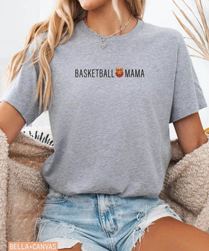 Basketball Mama T-Shirt – Minimalist Sports Mom Tee - Woven Mama